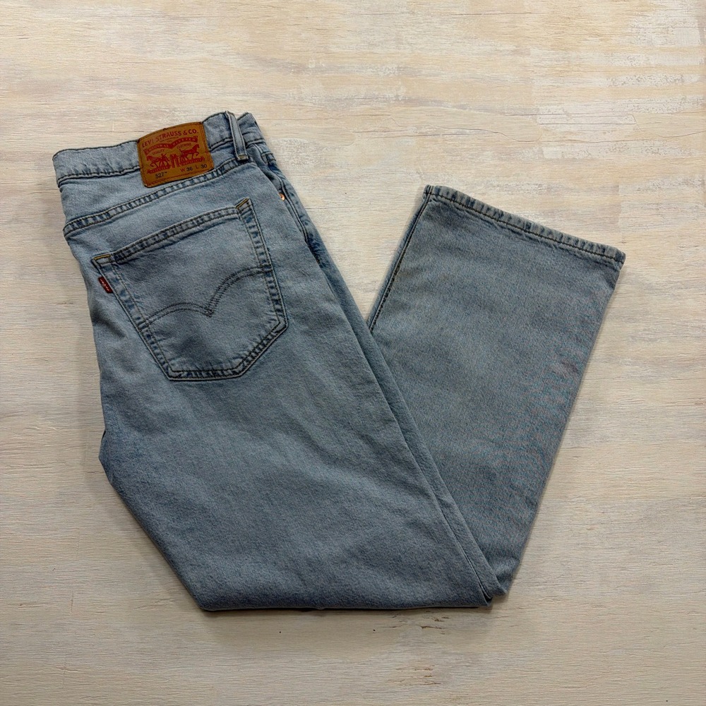 Levi's Jeans 527 Slim Bootcut 36x30 Light Wash Denim Blue Mens